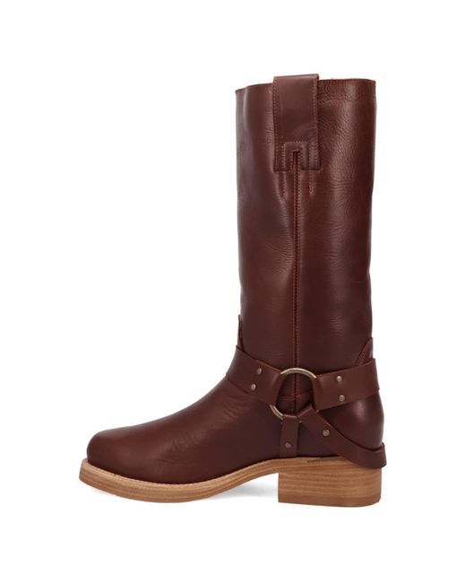 Dingo Brown Rip Leather Boot for men