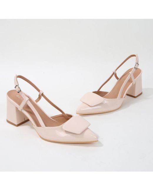 BERNESS Natural Charlize Slingback Heels