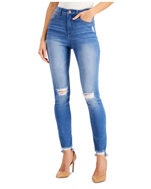 INC International Concepts Blue Inc Essex Super Skinny Jeans, Created For Macy's
