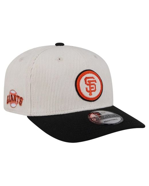 KTZ White Cream/black San Francisco Giants Loyal 9seventy Adjustable Hat for men