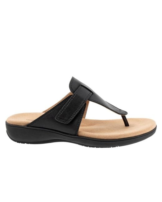 Trotters Black Robin Sandal