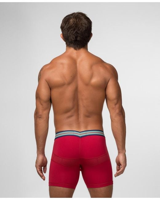 Rounderbum Red Varsity Anatomic Boxer Brief for men