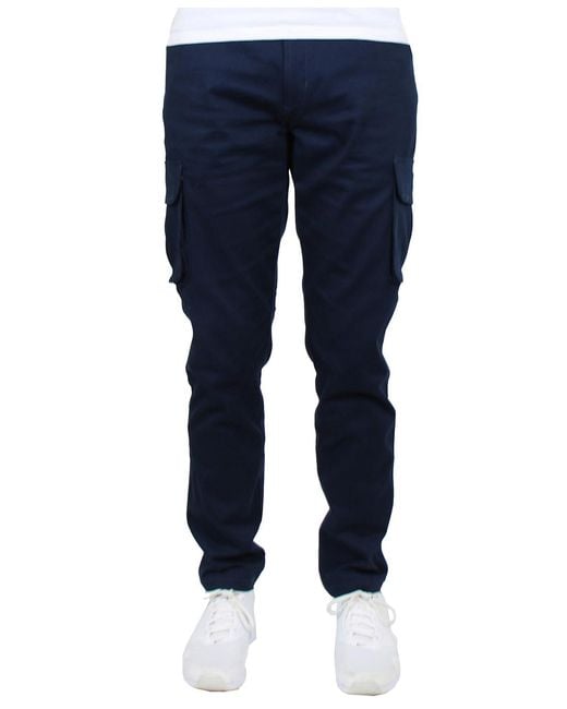 Blu Rock Blue Flex Stretch Cargo Pants for men