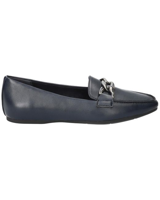 Easy Street Blue Femi Square-toe Slip-on Flats