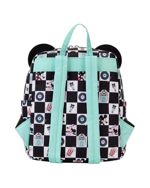 Loungefly Black Mickey Friends Date Night Diner Mini Backpack