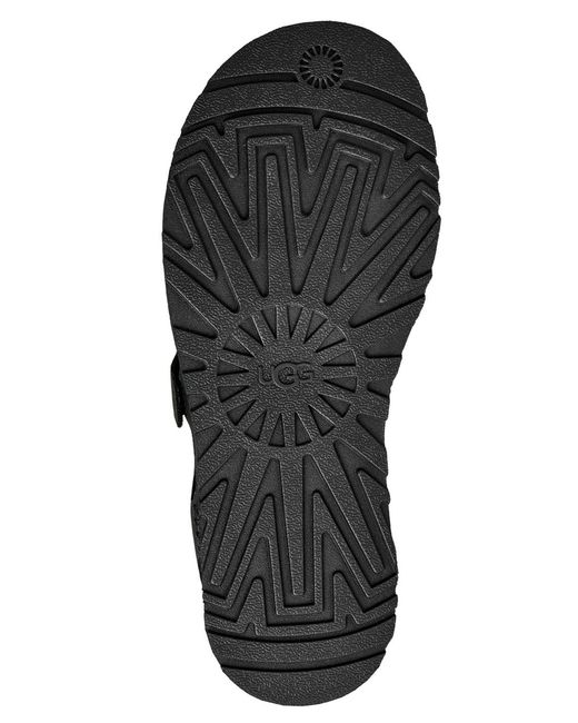 Ugg Black Goldengaze Open Toe Flat Sandals
