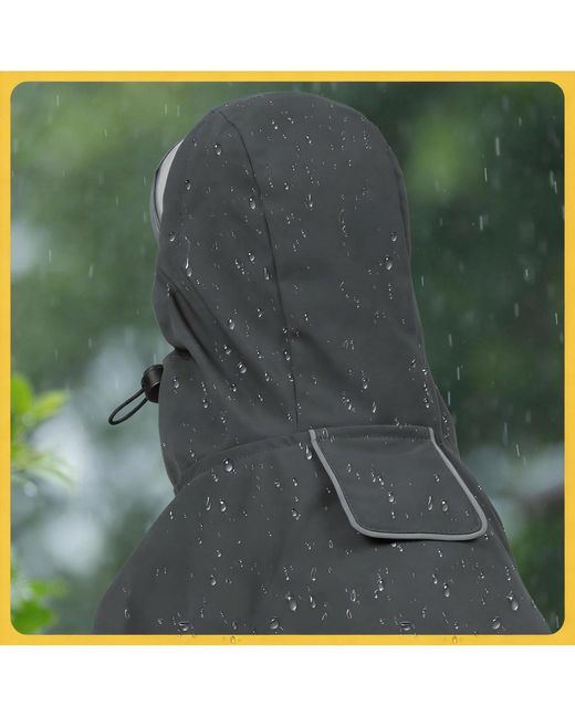 Aronkl Black Waterproof Windproof Dog Rain Jacket