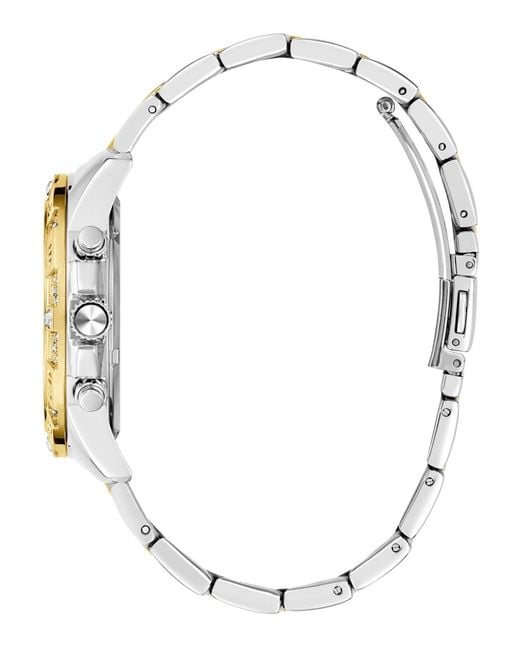 Guess Metallic Multi-function Two-tone Stainless-steel Watch 40mm