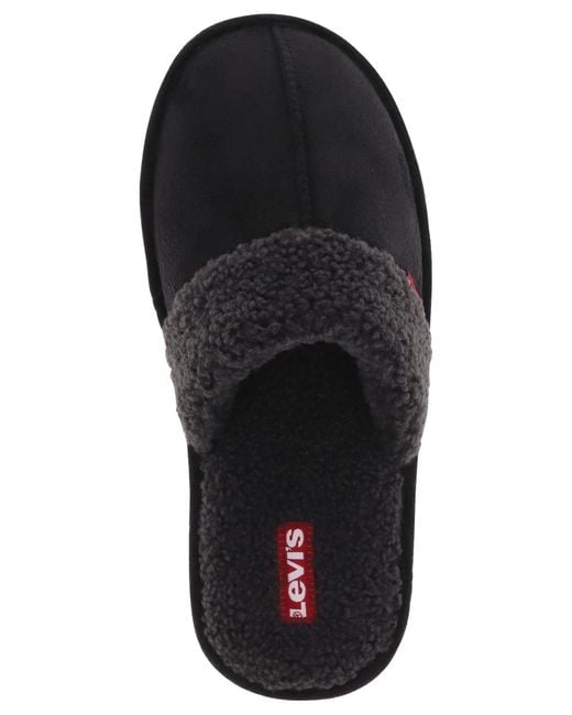 Levi's Black Talya Round Toe Scuff Slippers