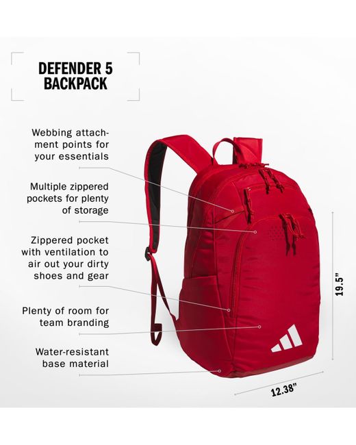 Adidas Red Defender 5 Backpack for men