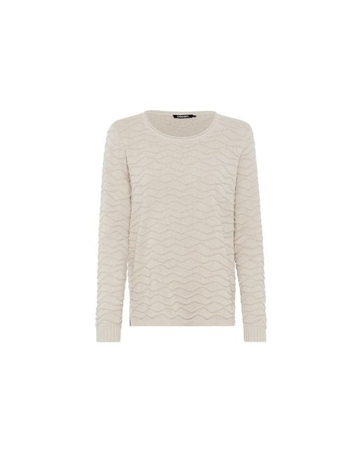 Olsen White Novelty Stitch Pullover
