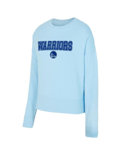 Concepts Sport Blue Concepts 2-piece Sport Golden State Warriors Elevation Tri-blend Long Sleeve T-shirt And Shorts Set