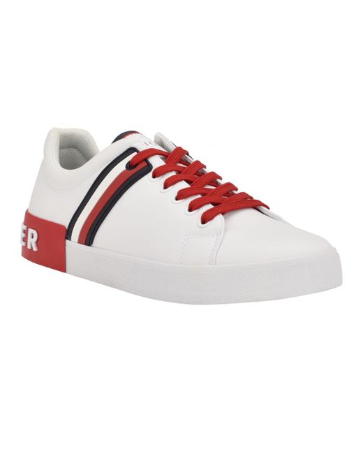 Tommy Hilfiger Ramus Stripe Lace-up Sneakers in Red for Men | Lyst