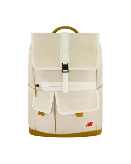 New Balance White Legacy Icon Flap Backpack