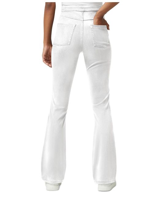 Hue White High-rise Denim Baby Bootcut leggings