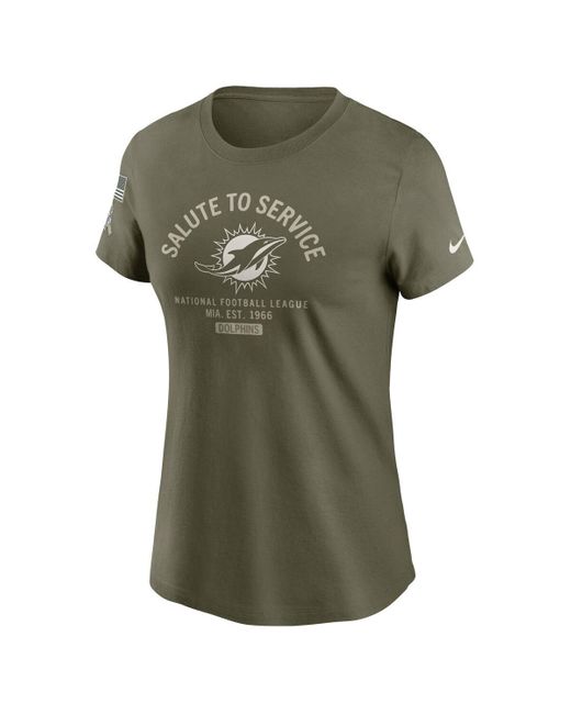 Nike Green Miami Dolphins 2025 Salute To Service Sideline T-shirt