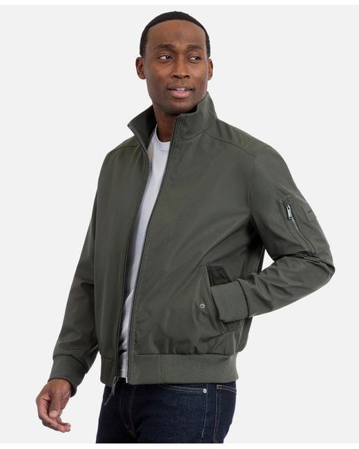 Calvin Klein Gray Ripstop Bomber Jacket for men