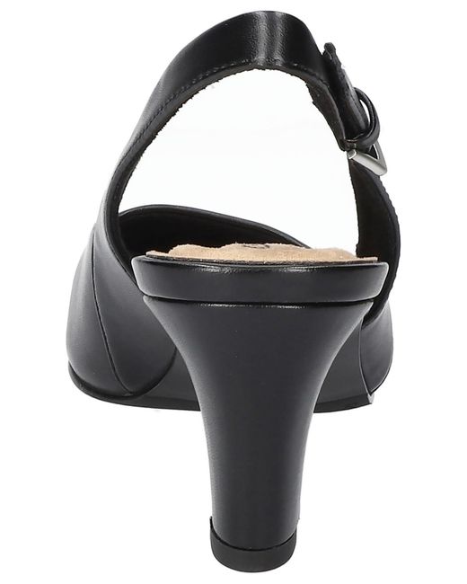 Easy Street Black Ritsa Square Toe Slingback Pumps
