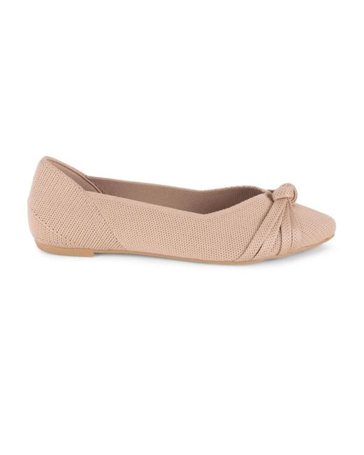 Tahari Pink Catalina Knit Slip-on Flats