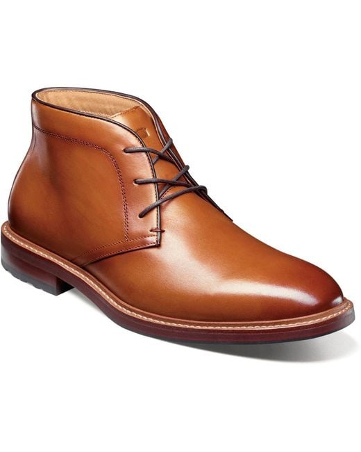 Florsheim Brown Anthem Plain Toe Chukka Boot for men