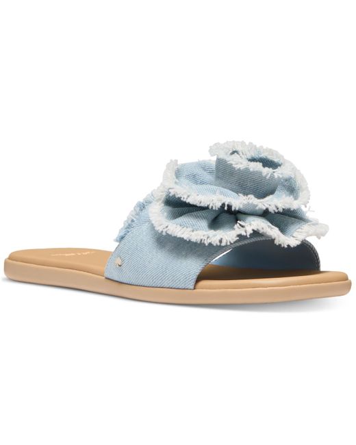 Kate Spade Blue Flourish Flat Sandals
