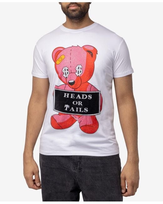 Xray Jeans X-ray Stone Tee Red Teddy Cash Bear for men