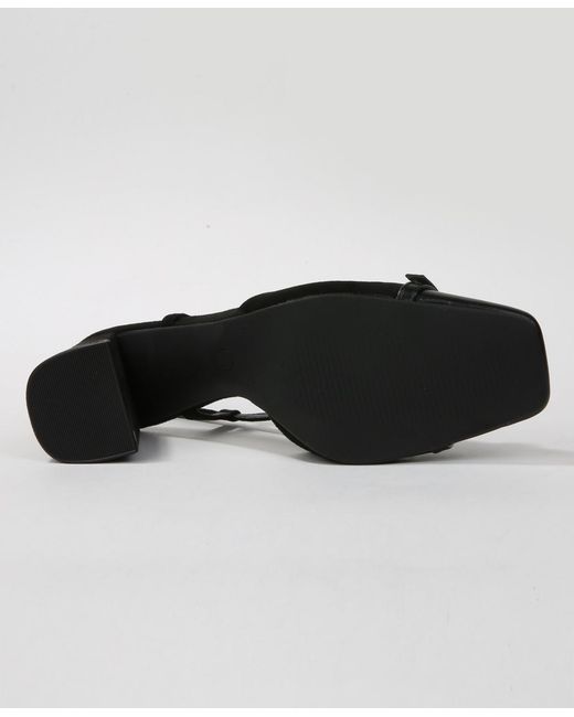 BERNESS Black Geena Toe Cap Slingback