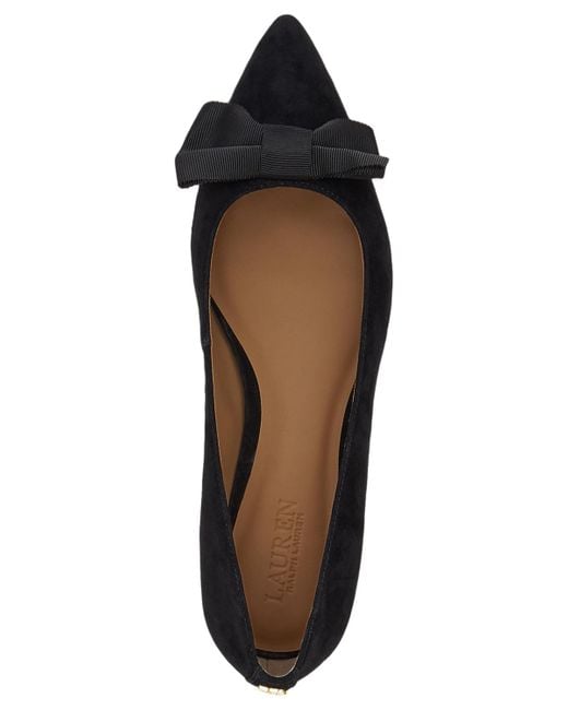【Ralph Lauren】Londyn Bow Ballet Flats ◆国内発送◆ Ralph Lauren Londyn Bow Ballet Flats in Black | Lyst