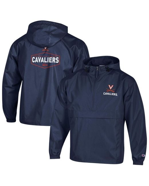 Champion Blue Virginia Cavaliers Delay Packable Half-zip Jacket for men