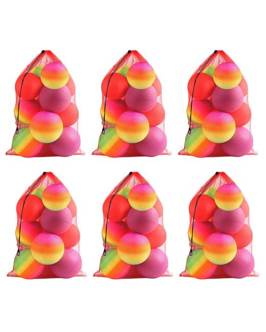 Gse Games & Sports Expert Pink 24"x36" Large Mesh Sports Ball Drawstring Bag For Gym Training