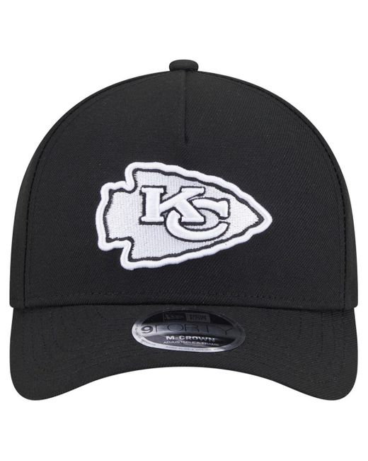 KTZ Black Kansas City Chiefs Team Collection 9forty M-crown A-frame Adjustable Hat for men