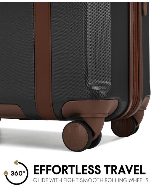 Elle Black Luxe Journey 3-piece Expandable Retro Spinner luggage Set