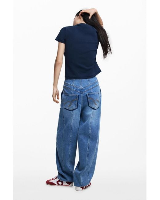 Desigual Blue Basic Logo T-shirt