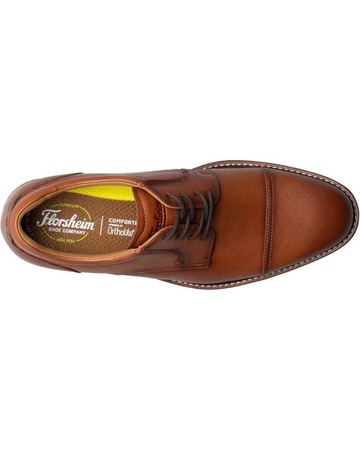 Florsheim Brown Traveler Cap Toe Oxford for men