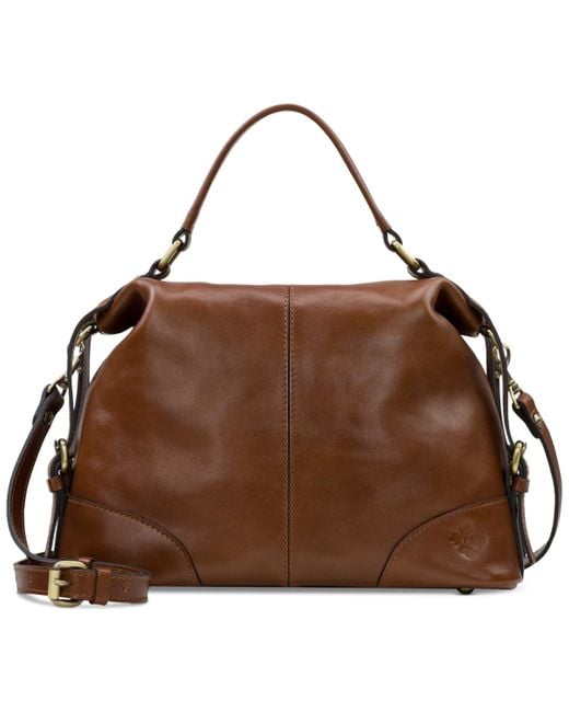 Patricia Nash Brown Trenno Medium Leather Crossbody Bag