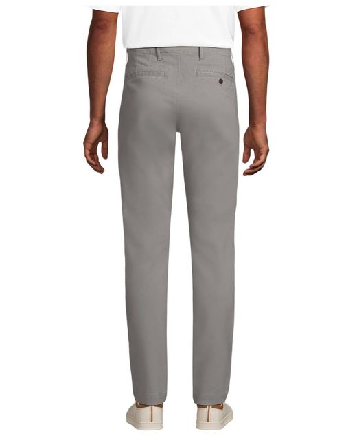 Lands' End Gray Knockabout Slim Fit Chino Pant for men