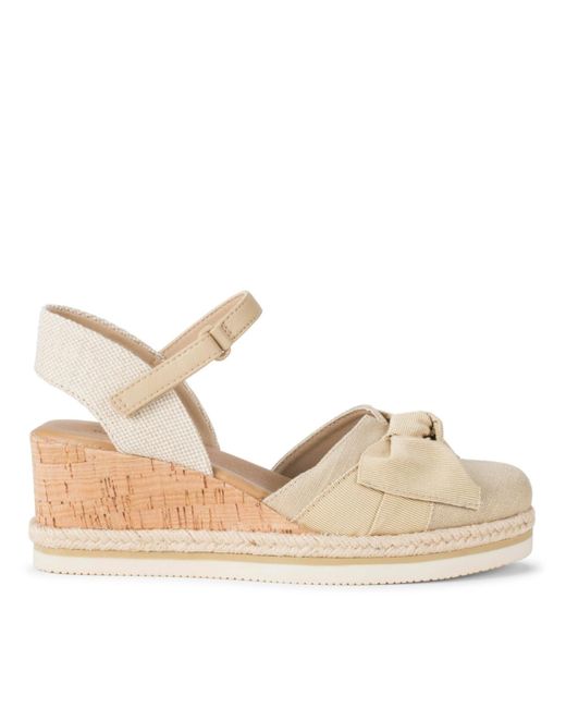 BareTraps Natural Arabelle Closed Toe Wedge Sandals