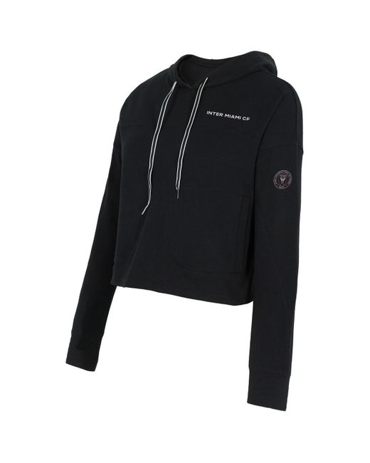 Concepts Sport Black Inter Miami Cf Elevation Tri-blend Long Sleeve Pullover Hoodie