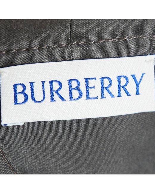 Pre-owned Burberry Gray Grey Taffeta Silk Capelet Trench Dress