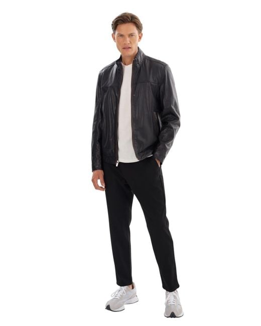 Regency Leathers Gray Adrian Leather Jacket for men