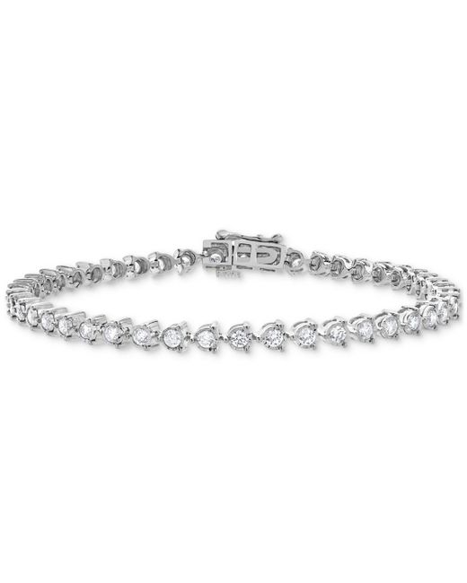 Macy's White Diamond Tri Prong-set Tennis Bracelet (2-3/8 Ct. T.w.