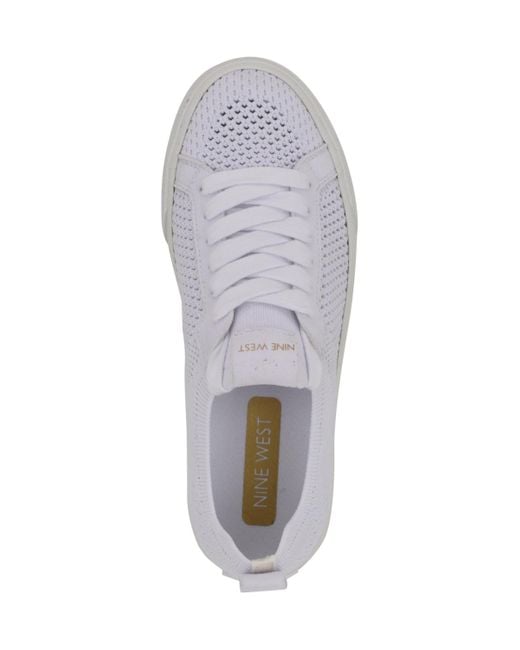 Nine West Gray Looki Mesh Lace-up Sneakers