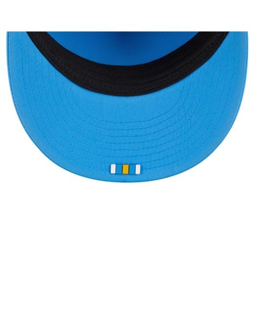 KTZ Blue Los Angeles Chargers 2025 Sideline Retro Crown 59fifty Fitted Hat for men