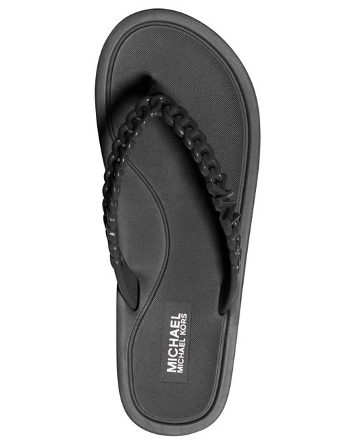 Michael Kors Black Michael Zaza Slip-on Platform Flip Flop Sandals