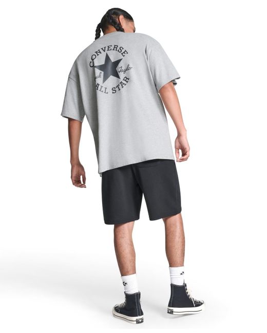 Converse Gray Loose Fit Sneaker Patch T-shirt for men