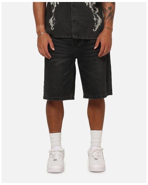 Saint Morta Black Amplus Baroque Jorts for men