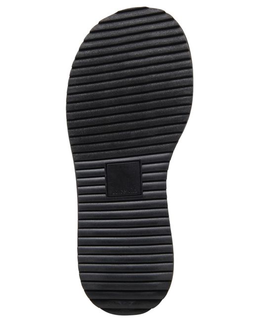 Dolce Vita Black Rysha Buckled Espadrille Platform Wedge Sandals