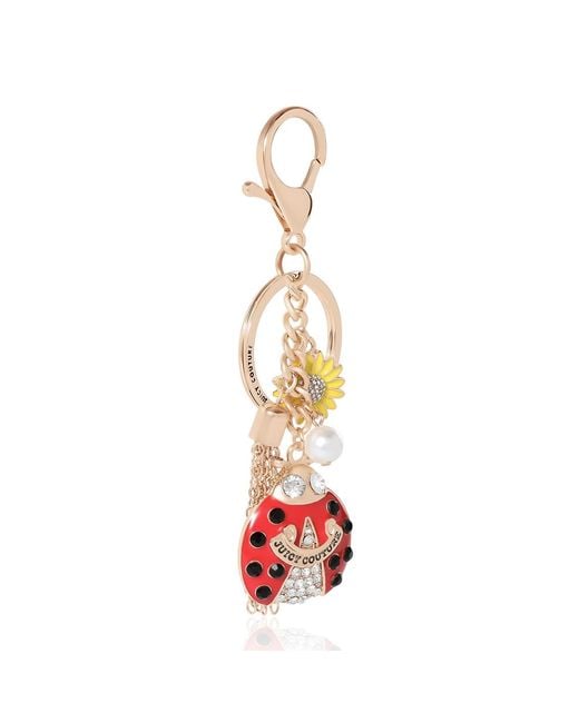 Juicy Couture White Ladybug Keychain