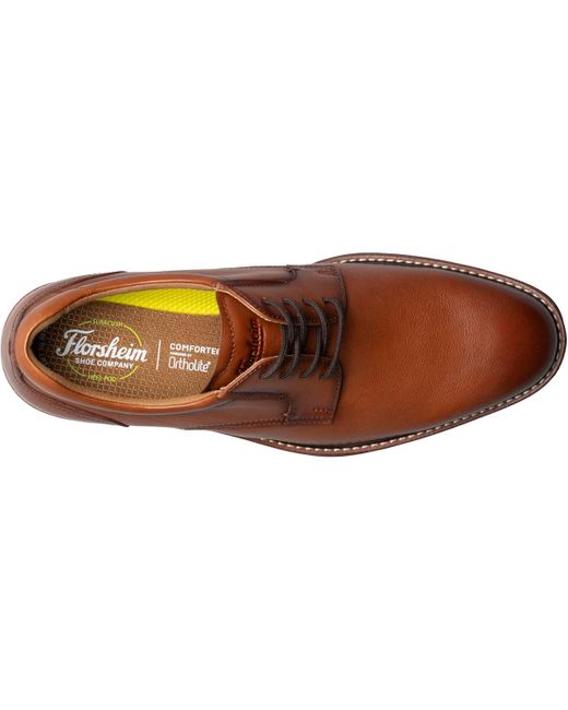 Florsheim Brown Traveler Plain Toe Oxford for men