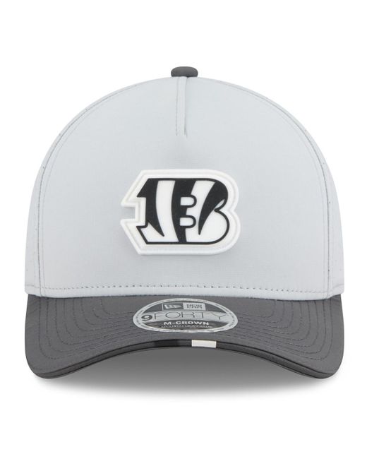 KTZ Gray/graphite Cincinnati Bengals 2025 Nfl Training Camp A-frame 9forty Adjustable Hat for men